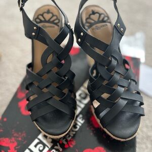Fergalicious by Fergie Black and Tan Wedge